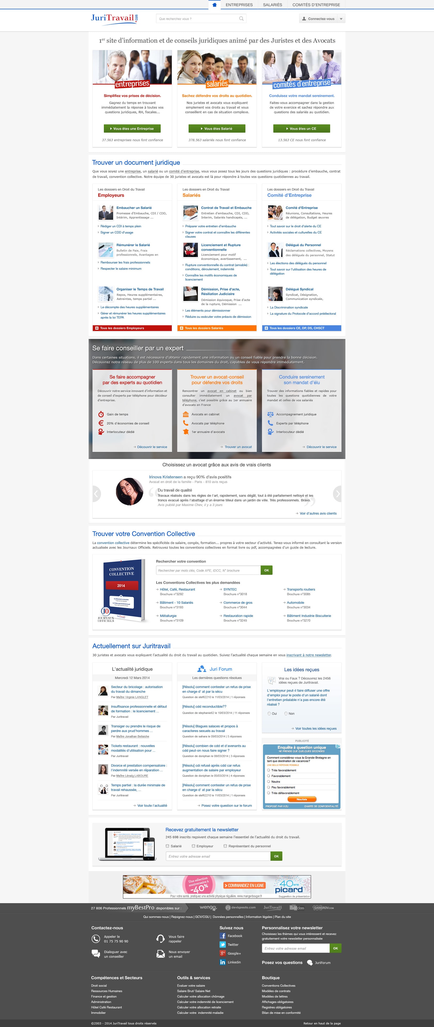 Homepage Juritravail 2014